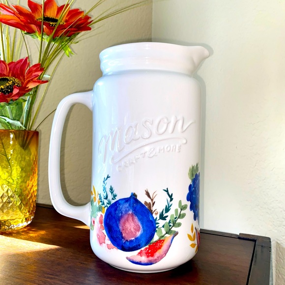Mason Kitchen Mason Brand Floral Vase Jug Pitcher Poshmark